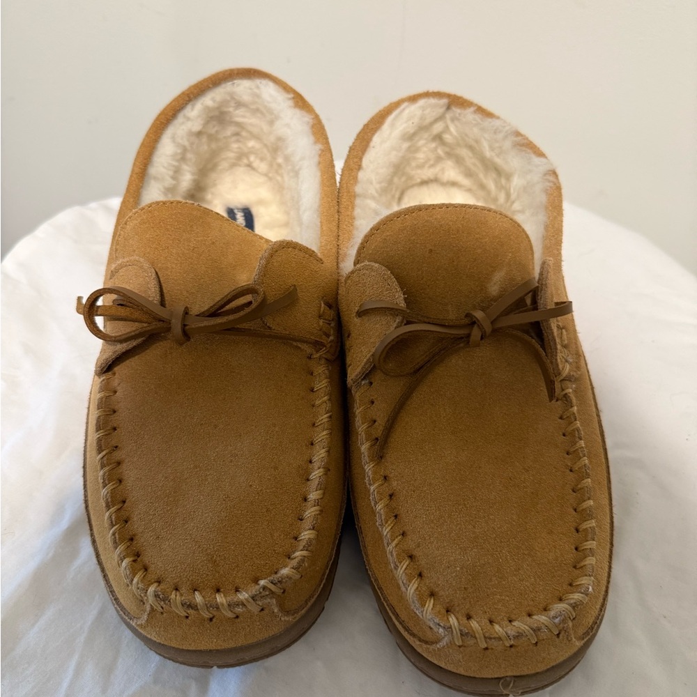 Lands' End Tan Suede Loafers